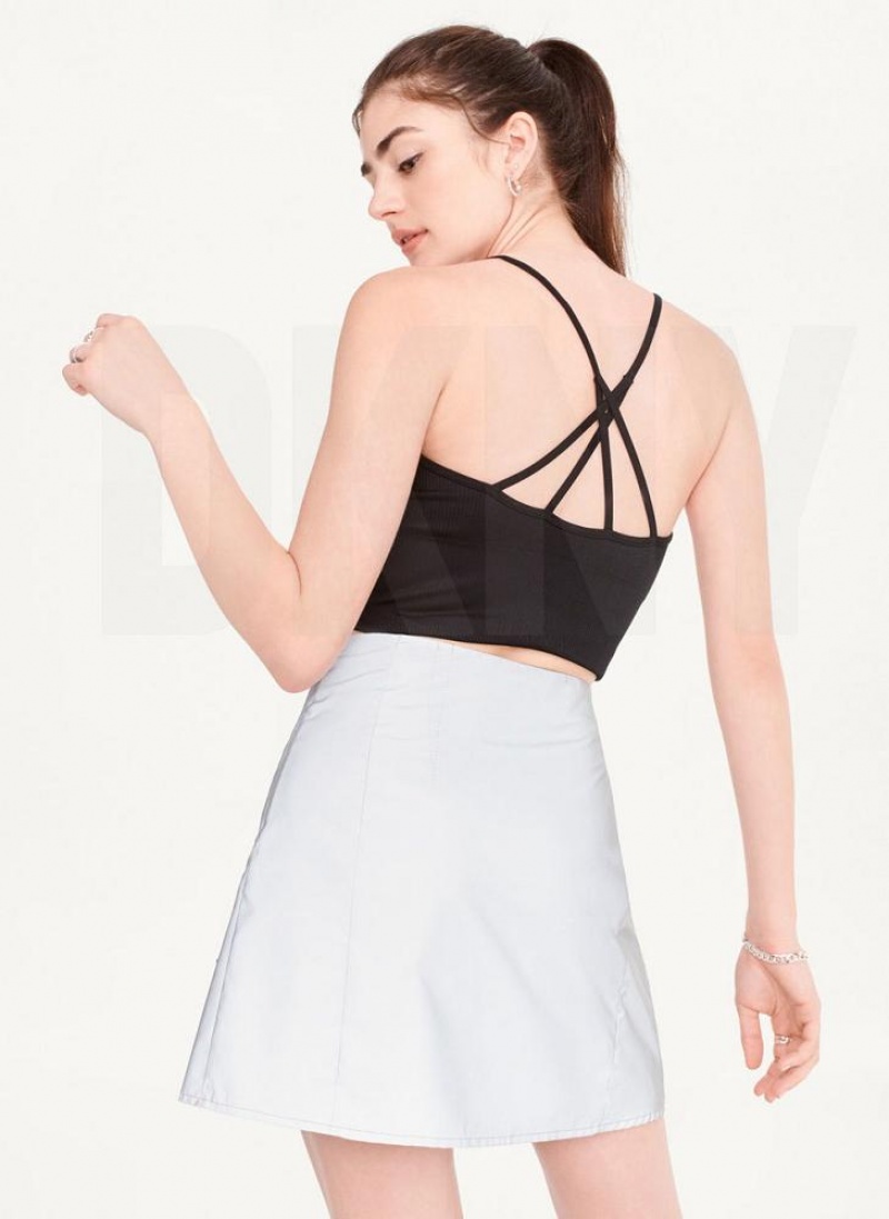 Grey Women's DKNY Reflective Wrap Skirts | Australia-D0556