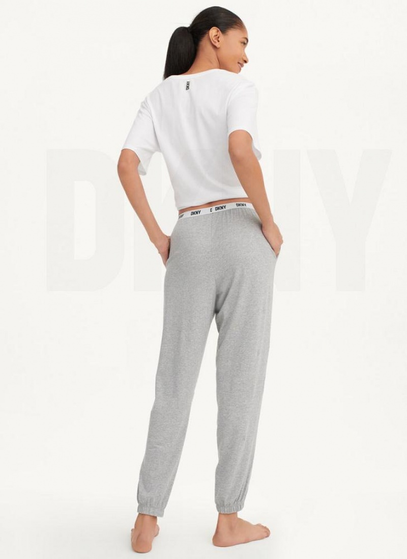 Grey Women's DKNY Sleep Jogger Pajamas | Australia-D0453