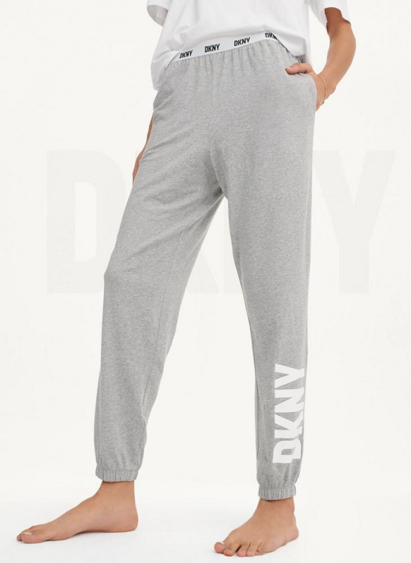 Grey Women\'s DKNY Sleep Jogger Pajamas | Australia-D0453