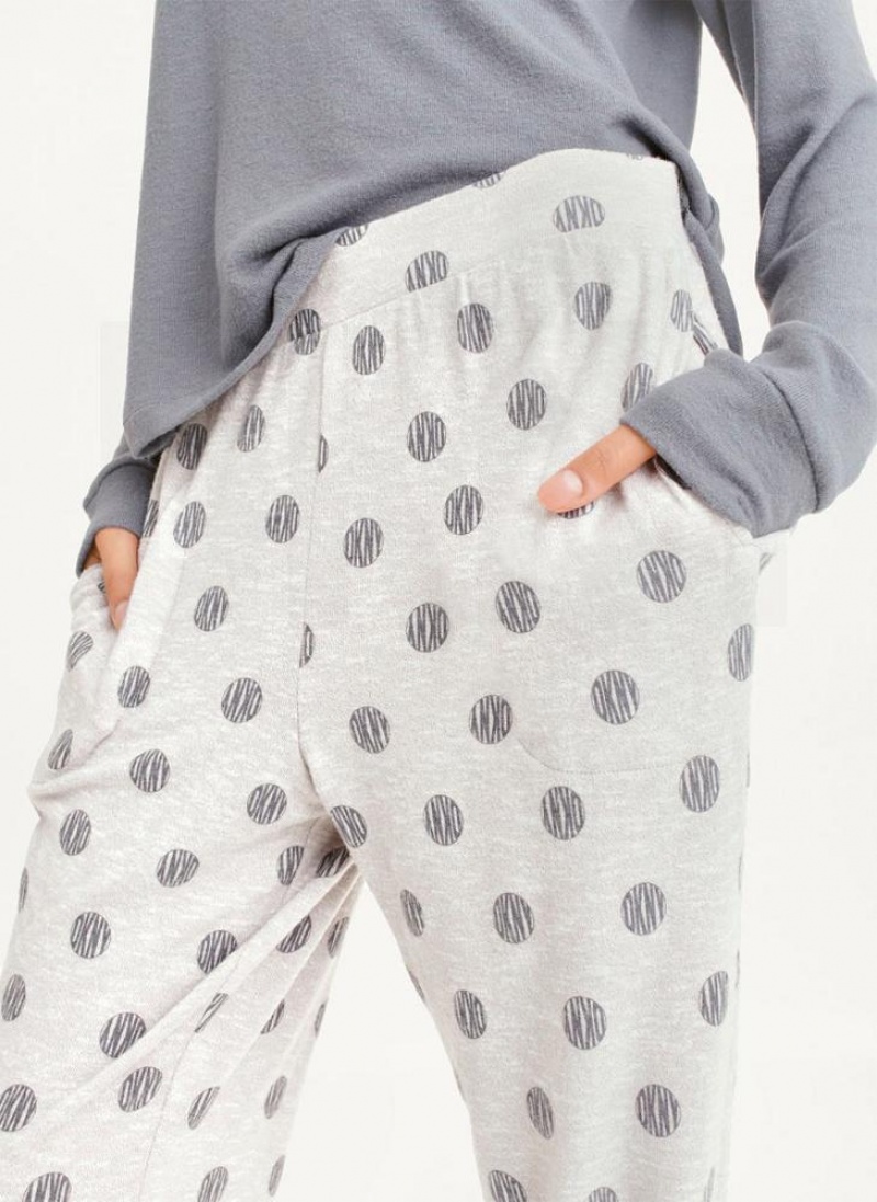 Grey Women's DKNY Top And Jogger Sleep Set Pajamas | Australia-D1963