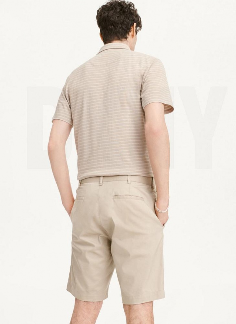 Khaki Men's DKNY Tech Shorts | Australia-D0682