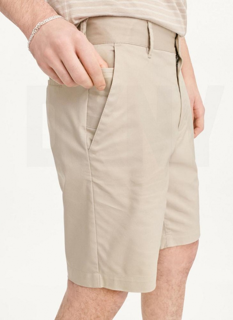 Khaki Men's DKNY Tech Shorts | Australia-D0682