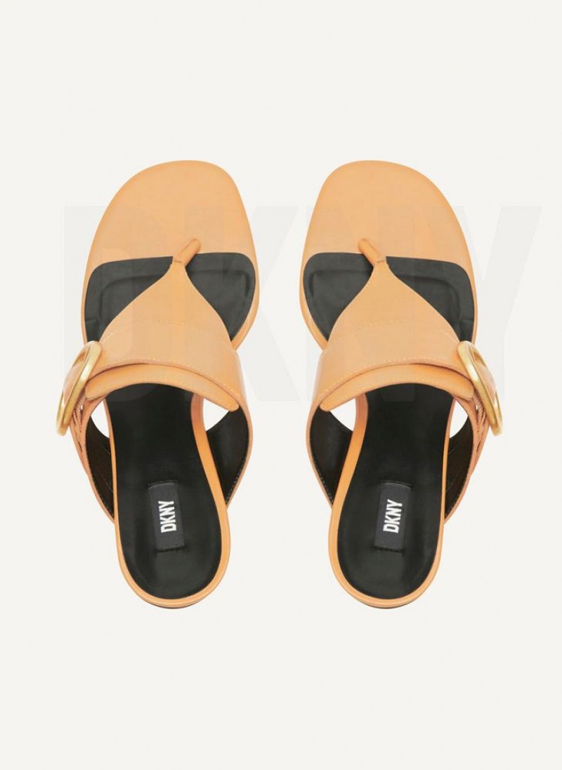 Khaki Women's DKNY Buckled Heels | Australia-D0739
