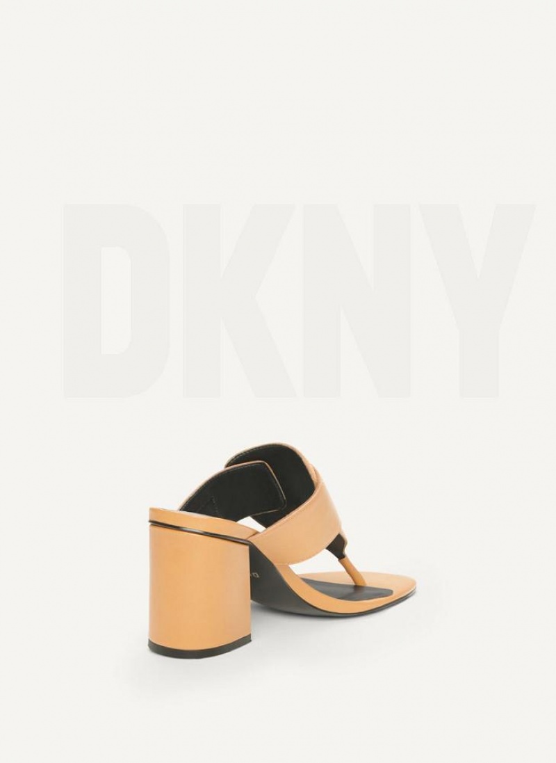 Khaki Women's DKNY Buckled Heels | Australia-D0739