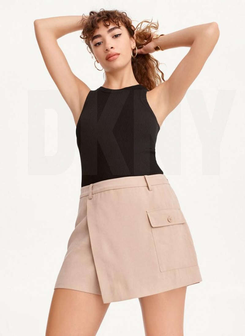 Khaki Women\'s DKNY Skort Skirts | Australia-D1293