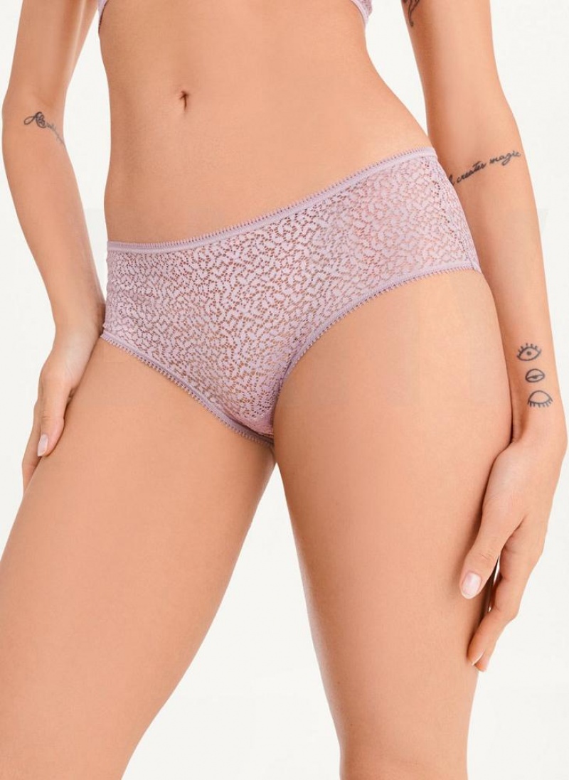 Lavender Women\'s DKNY Modern Lace Hipster Panties | Australia-D1866