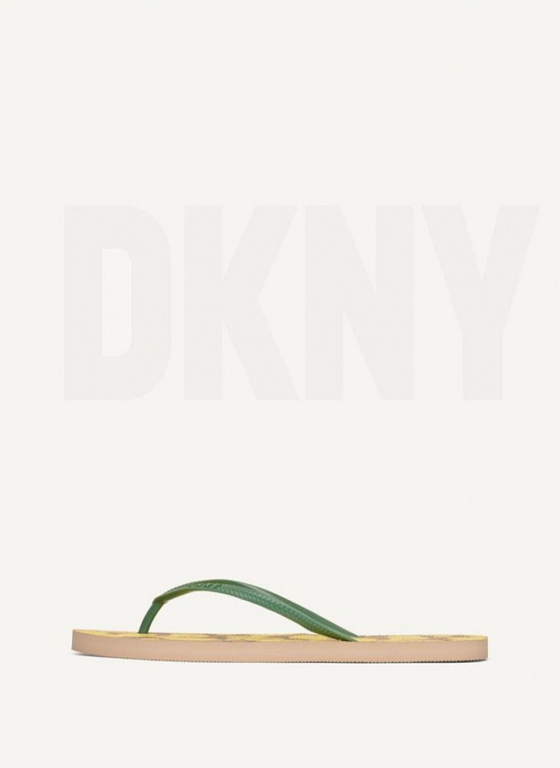 Lemon Men's DKNY Lemon Flip Flops | Australia-D0122