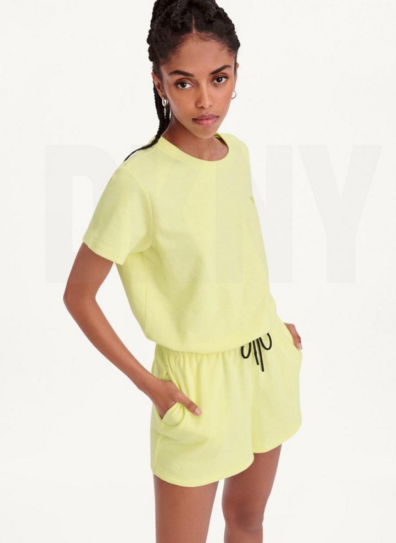 Lemon Women's DKNY Crew Neck Jumpsuits | Australia-D0536