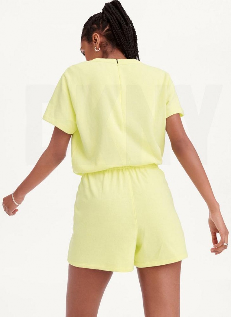 Lemon Women's DKNY Crew Neck Jumpsuits | Australia-D0536