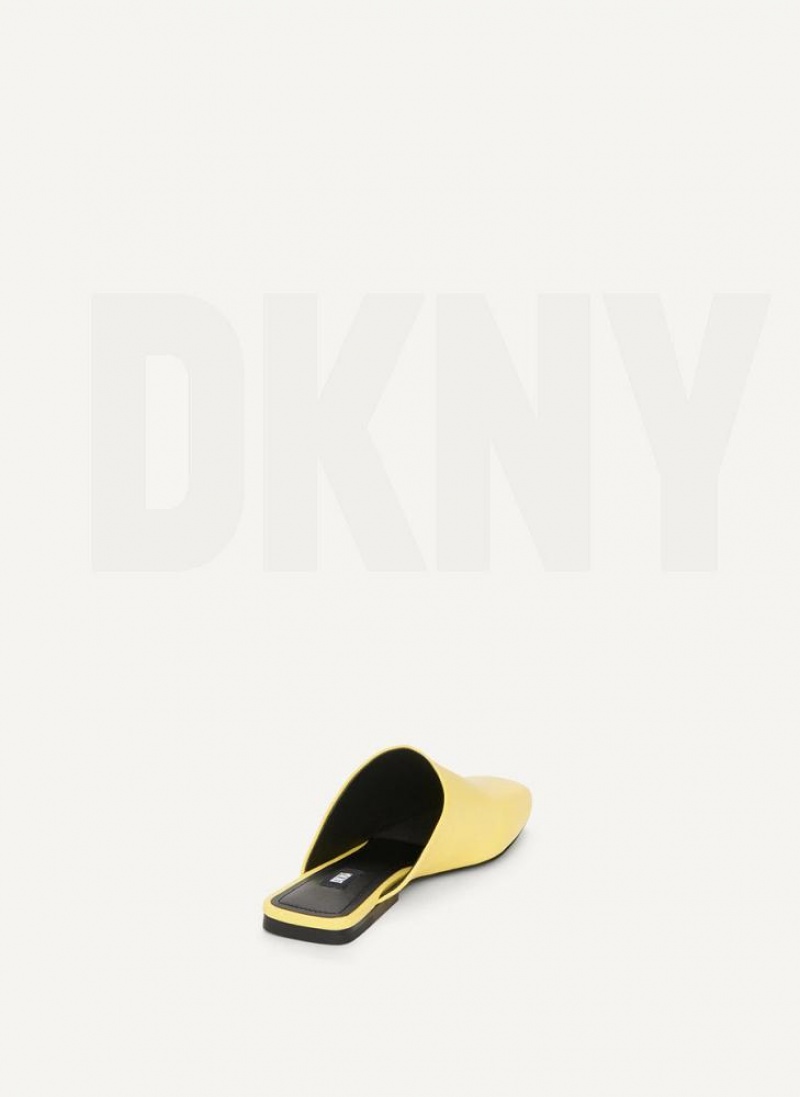 Lemon Women's DKNY Flat Slides | Australia-D0696
