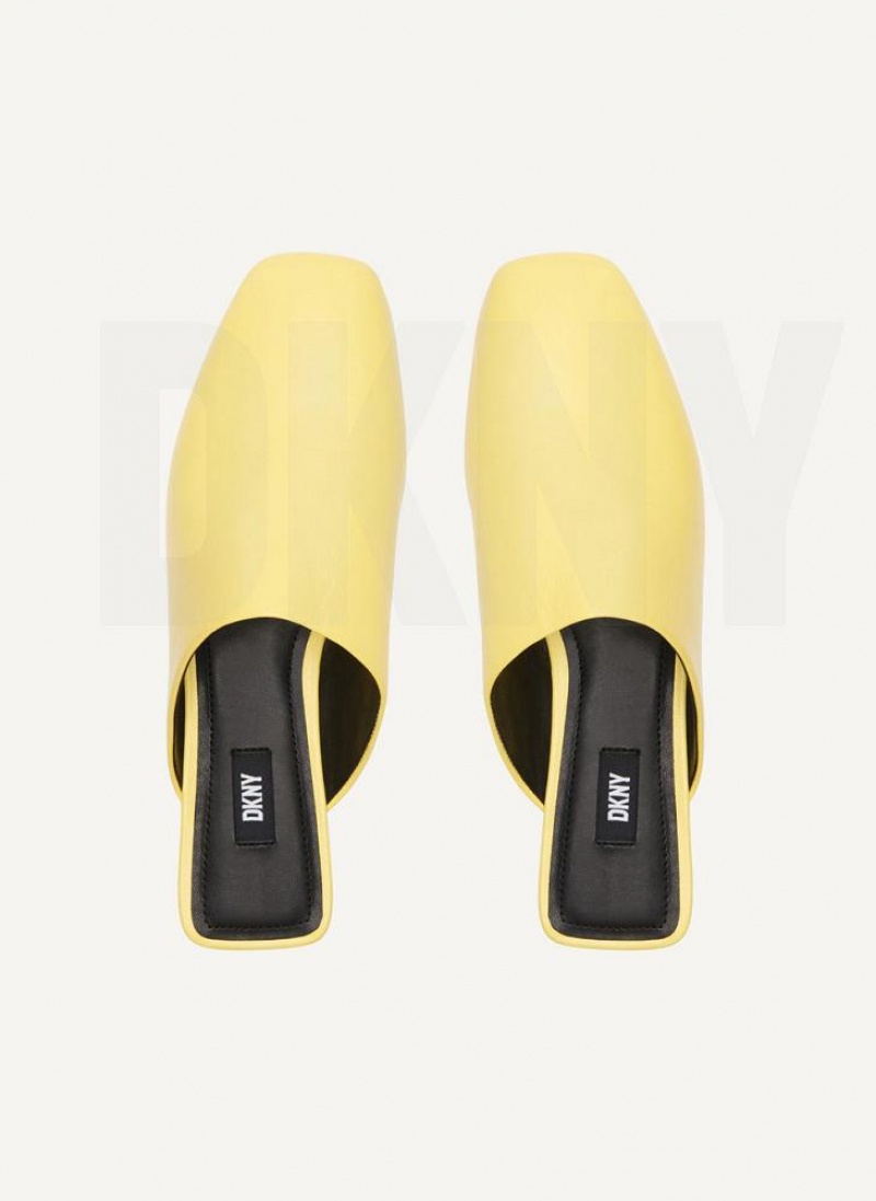 Lemon Women's DKNY Flat Slides | Australia-D0696