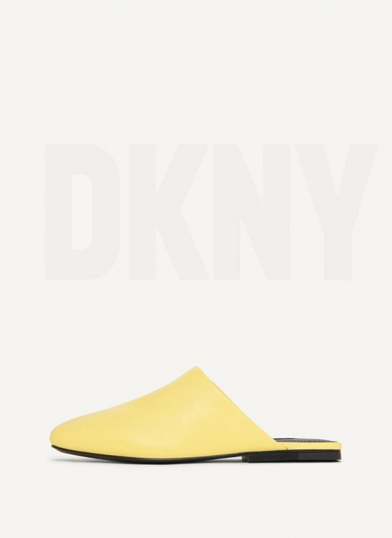 Lemon Women\'s DKNY Flat Slides | Australia-D0696