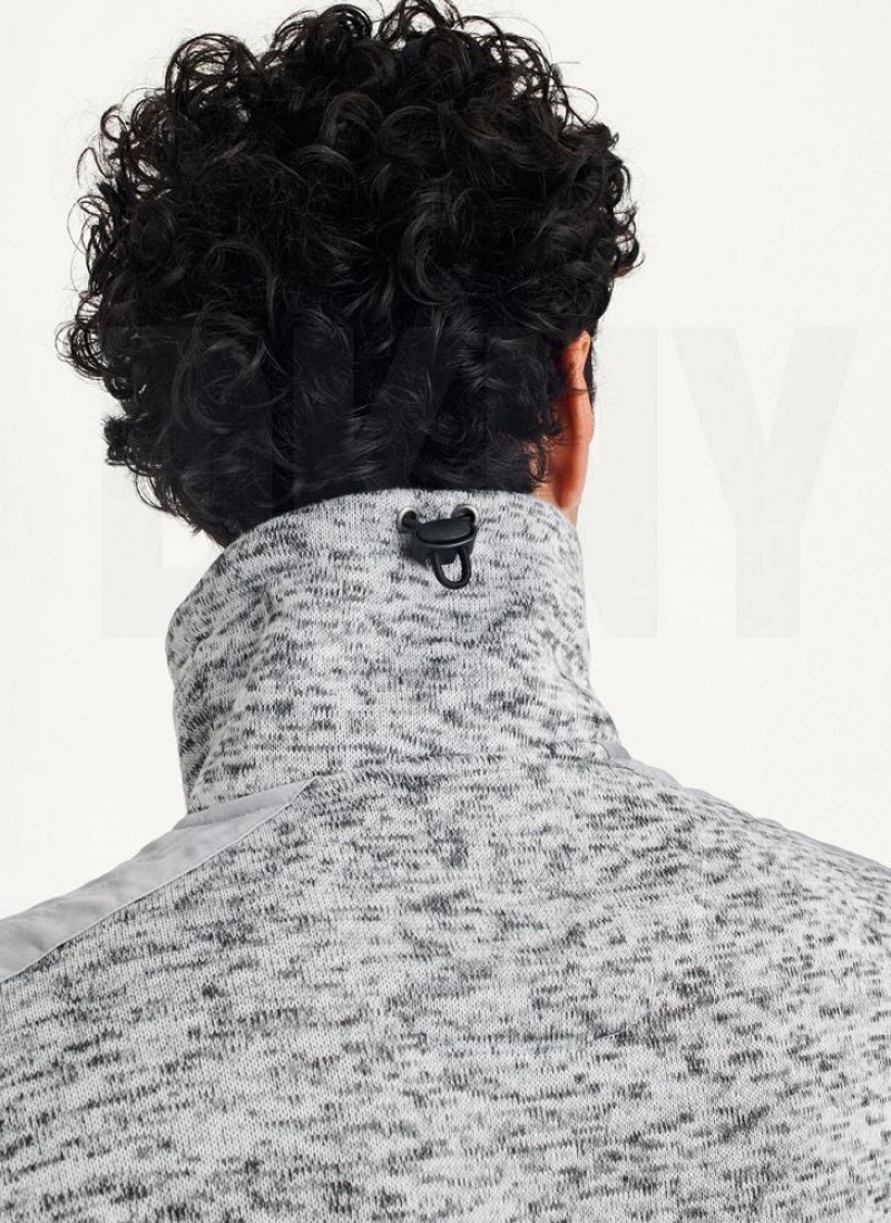 Light Grey Men's DKNY Funnel Neck Pullover Sweatshirts | Australia-D0121