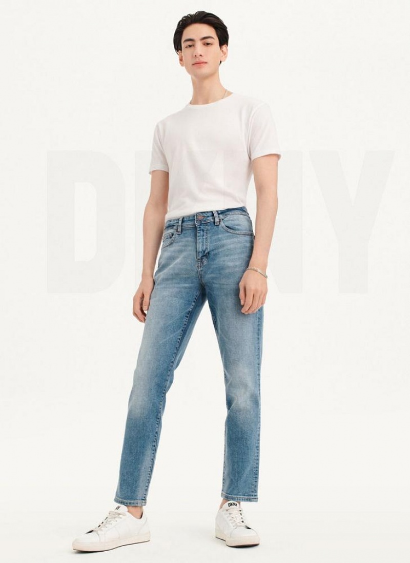 Light Wash Men's DKNY Skinny Light Wash Denim Jeans | Australia-D0839