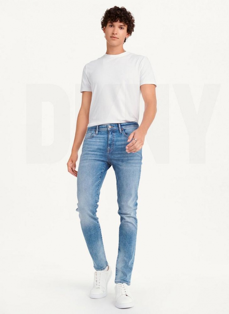 Light Wash Men's DKNY Skinny Light Wash Denim Jeans | Australia-D0839