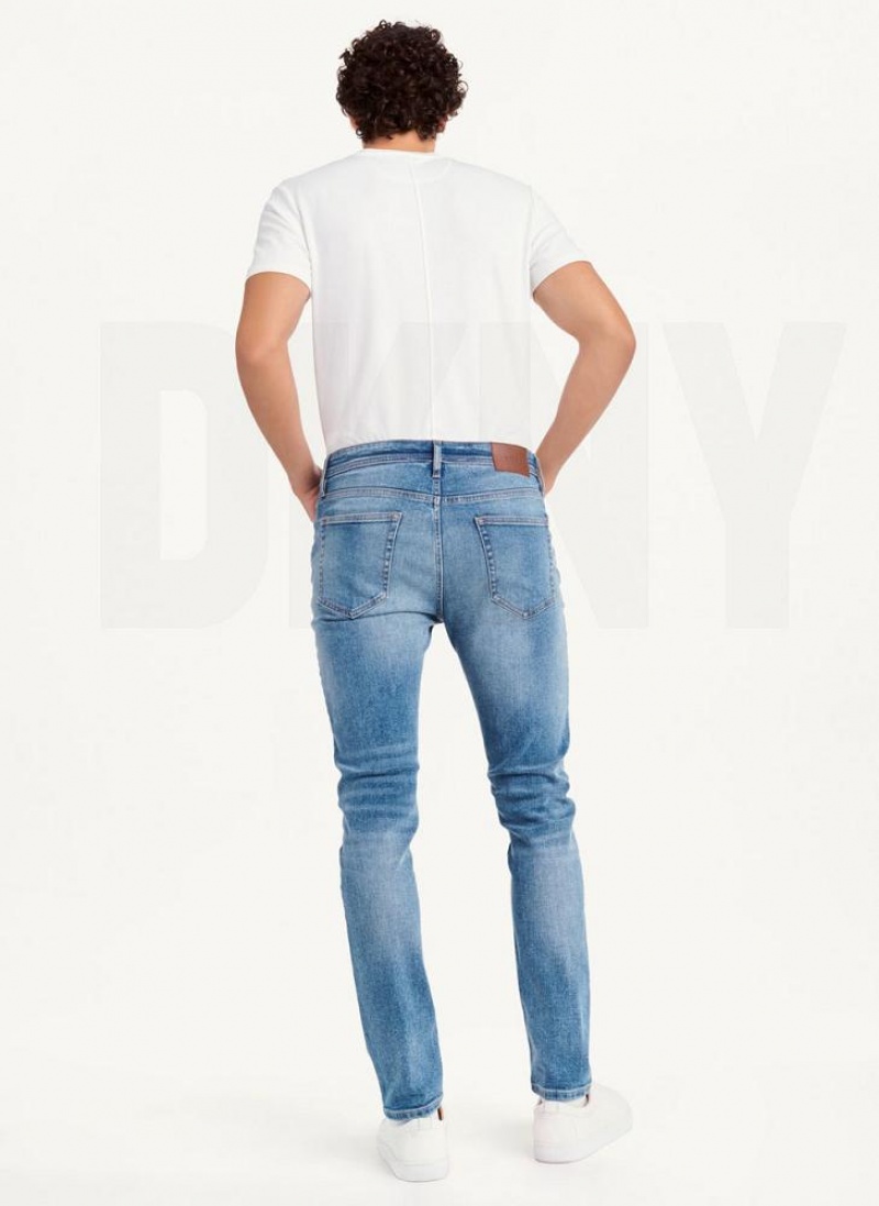 Light Wash Men's DKNY Skinny Light Wash Denim Jeans | Australia-D0839