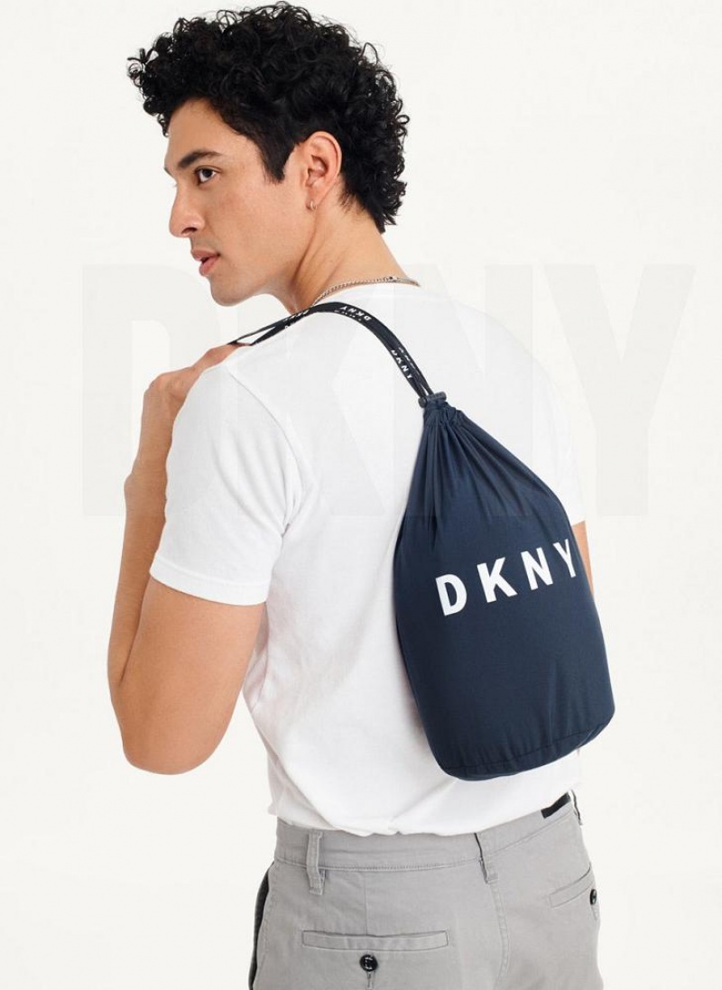 Navy Men's DKNY Packable Puffer Jacket | Australia-D1599