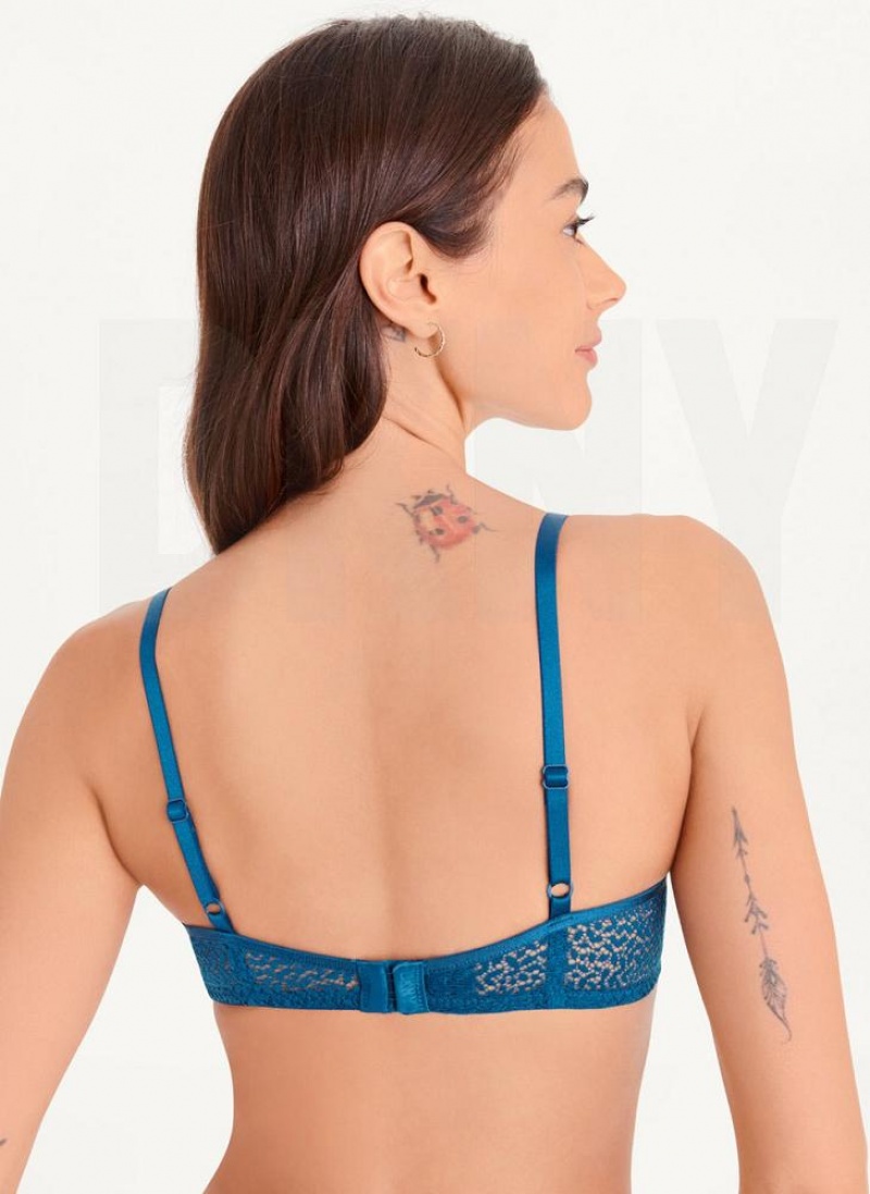 Navy Women's DKNY Modern Lace Demi Bras | Australia-D1654