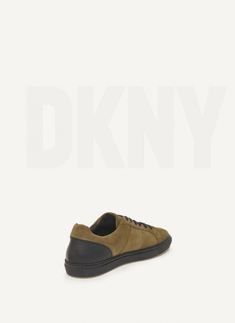 Olive Men's DKNY On The Go Sneakers | Australia-D1738