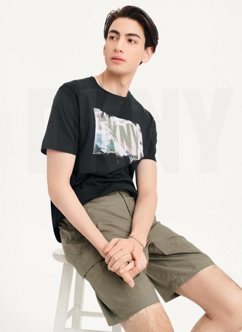 Olive Men's DKNY Poplin Cargo Shorts | Australia-D0929