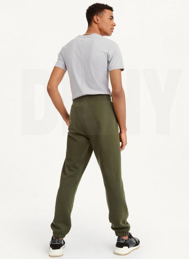 Olive Men's DKNY Shadow Logo Joggers | Australia-D0853
