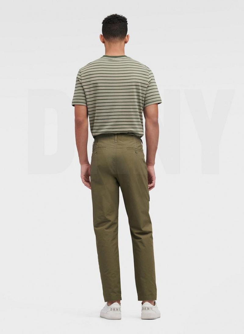 Olive Men's DKNY Slim Fit Cargo Pants | Australia-D0205