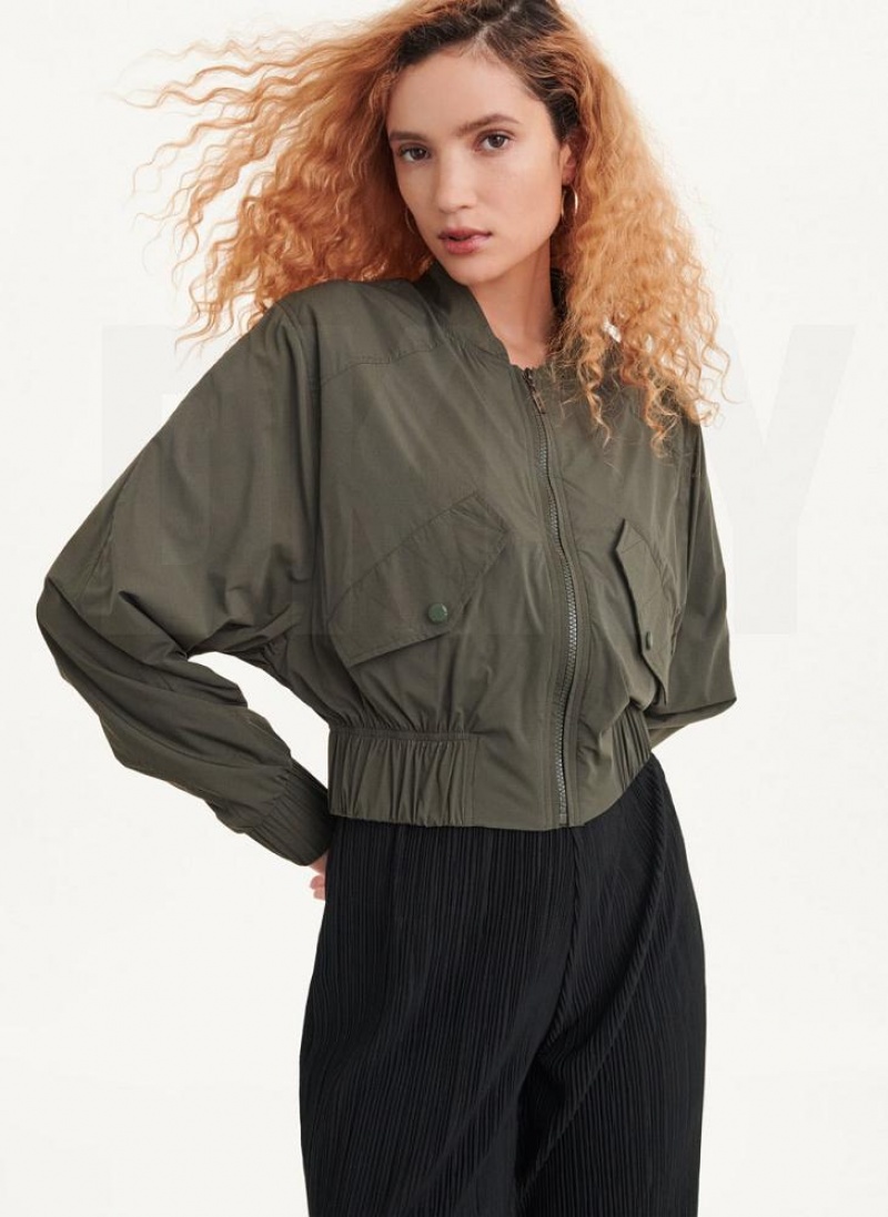 Olive Women\'s DKNY Bomber Jacket Jumpsuits | Australia-D1066