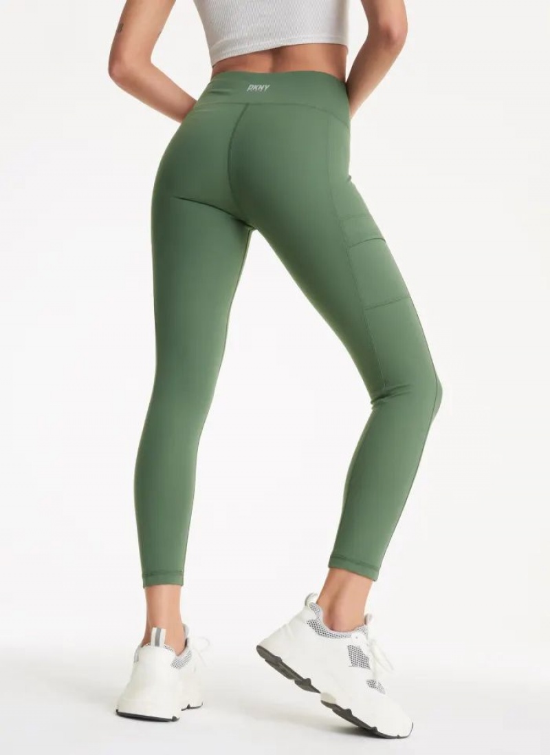Olive Women's DKNY Cargo with Pockets Leggings | Australia-D1930