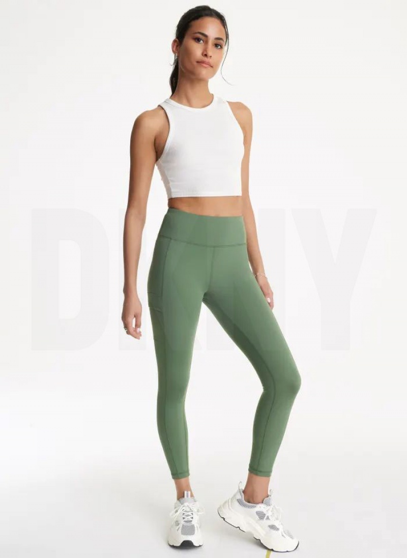 Olive Women's DKNY Cargo with Pockets Leggings | Australia-D1930