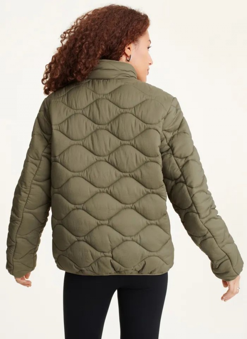 Olive Women's DKNY Quilted Packable Jackets | Australia-D0219
