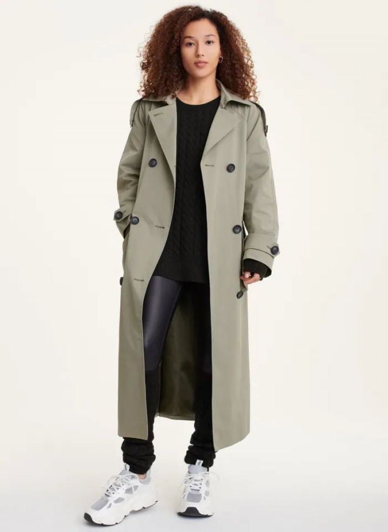 Olive Women's DKNY Trench Coats | Australia-D0526