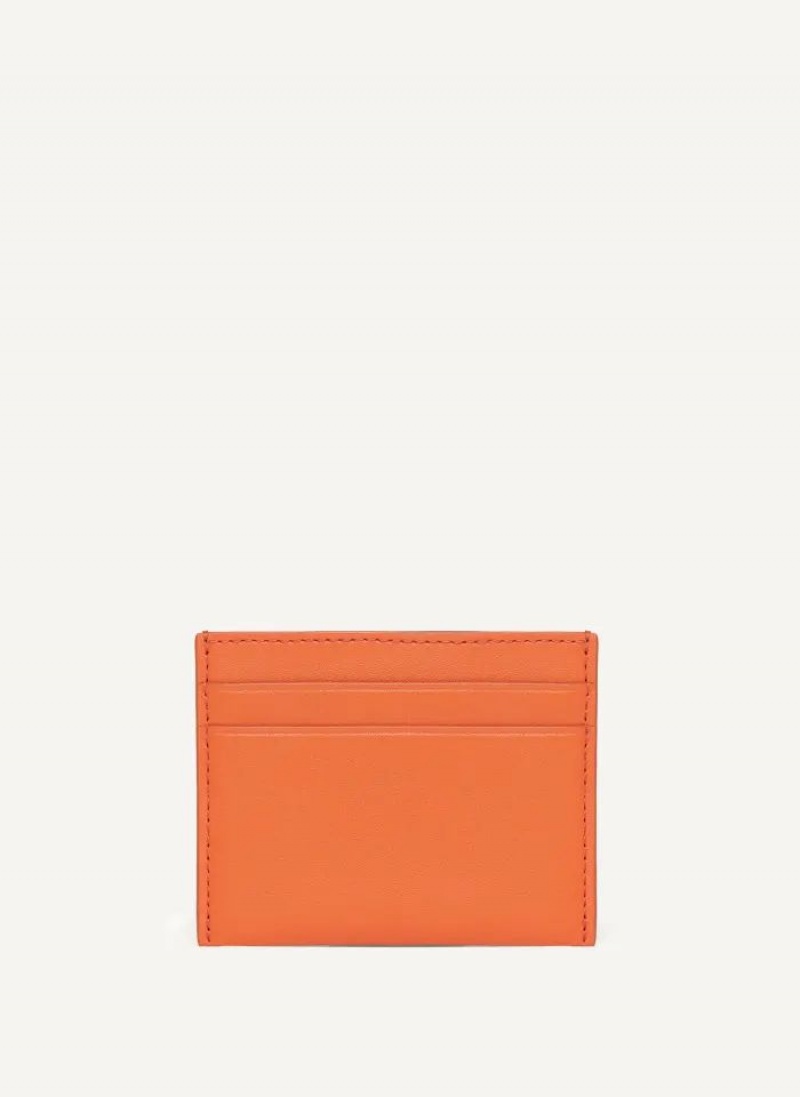 Orange Men's DKNY Card Case Wallets | Australia-D0969