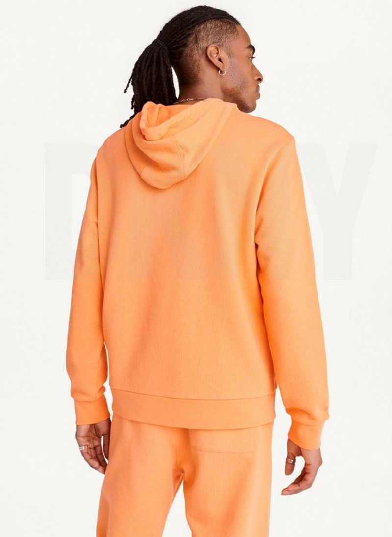 Orange Men's DKNY French Terry Hoodies | Australia-D0269