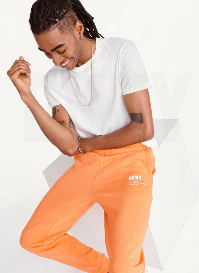 Orange Men's DKNY Logo Pants | Australia-D0291