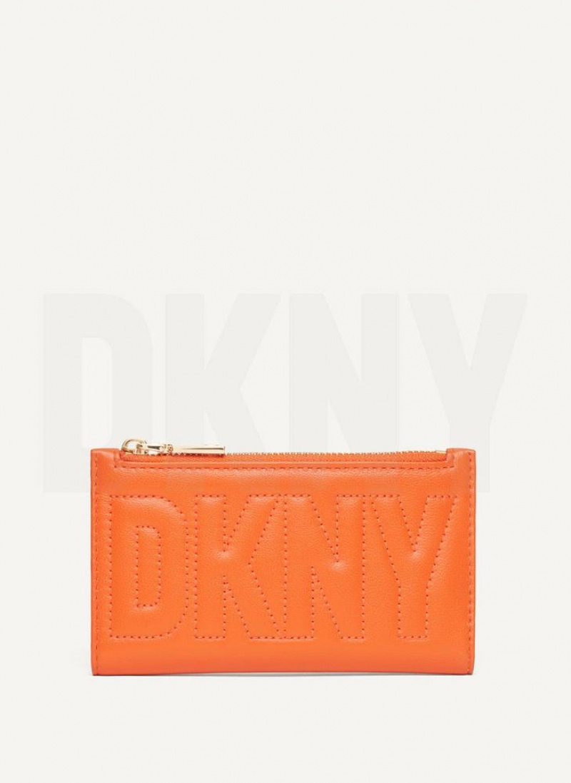Orange Women\'s DKNY Elsa Bifold Card Holder Wallets | Australia-D1520