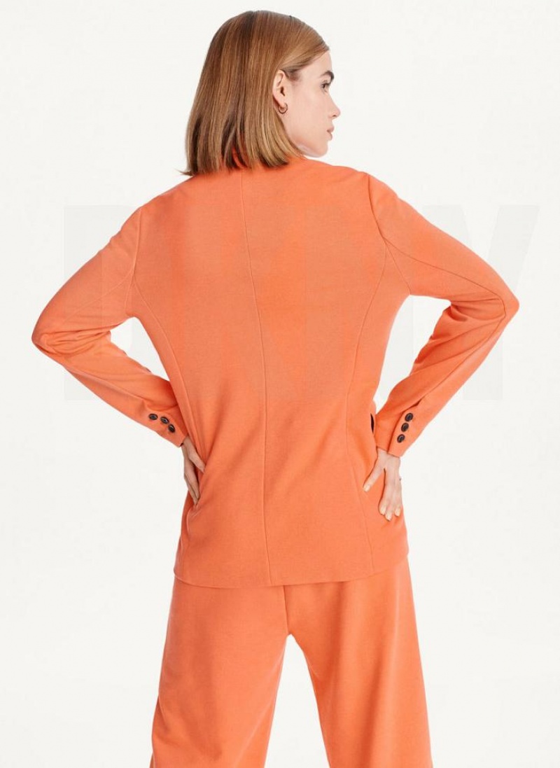 Orange Women's DKNY French Terry Soft Blazers | Australia-D1153