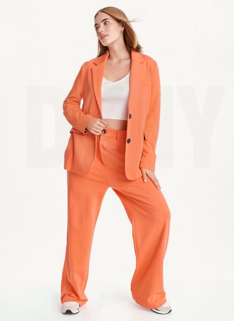 Orange Women's DKNY French Terry Soft Blazers | Australia-D1153