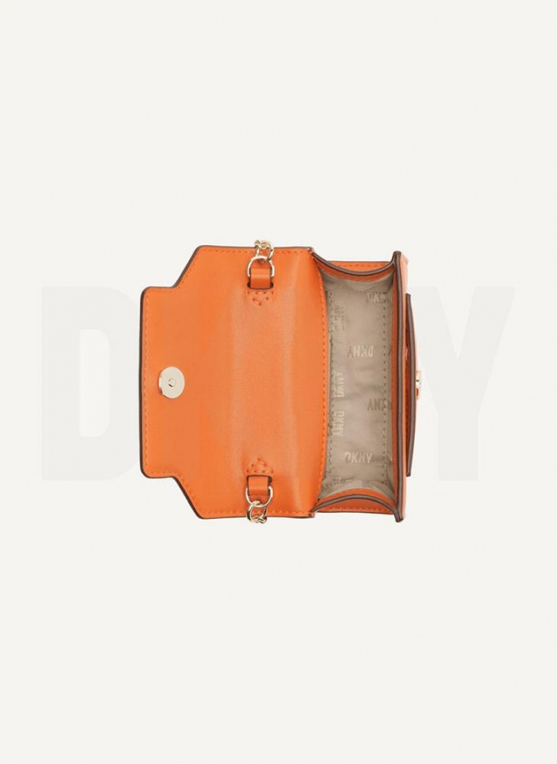Orange Women's DKNY Millie Micro Flap Crossbody Bags | Australia-D0185