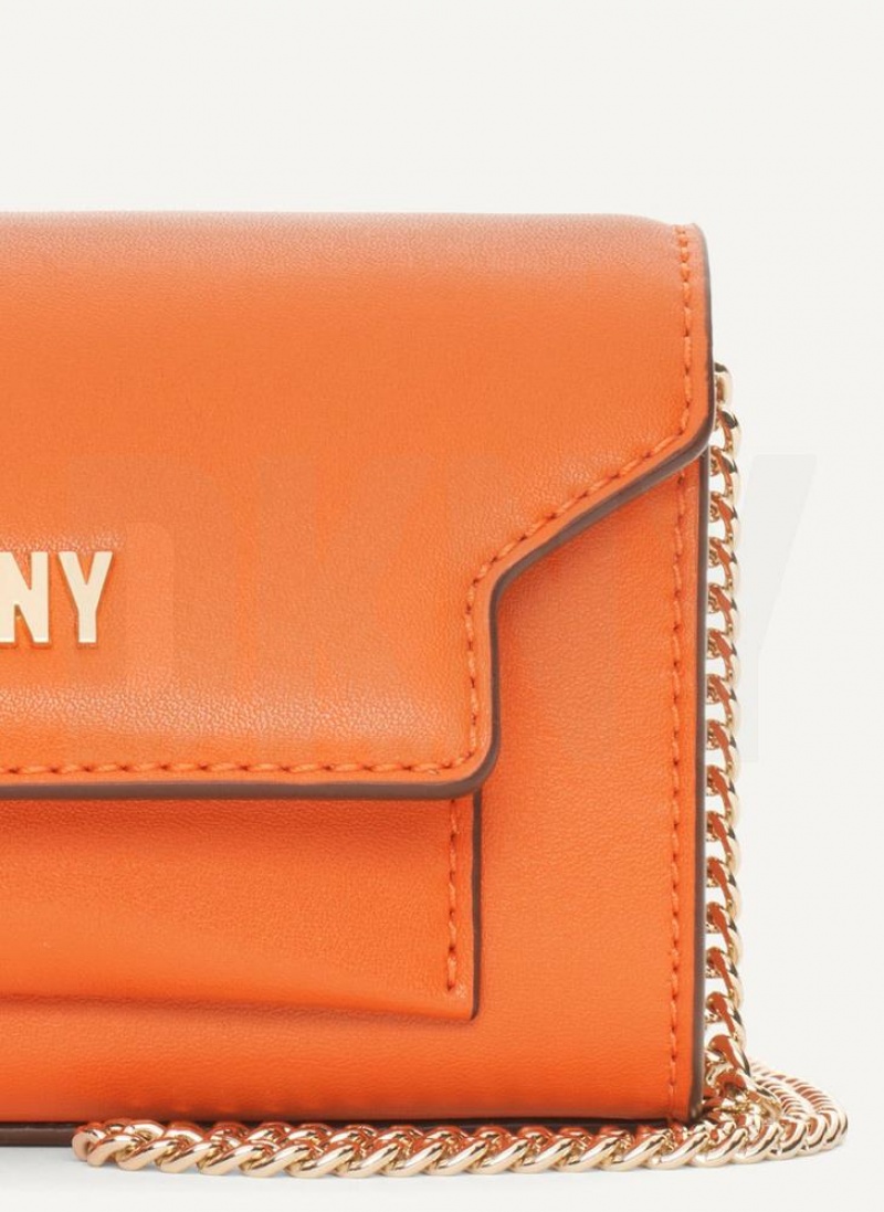 Orange Women's DKNY Millie Micro Flap Crossbody Bags | Australia-D0185
