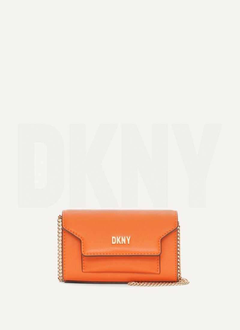 Orange Women\'s DKNY Millie Micro Flap Crossbody Bags | Australia-D0185