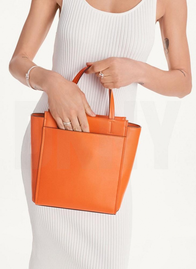 Orange Women's DKNY Pax North-South Tote Bags | Australia-D0179