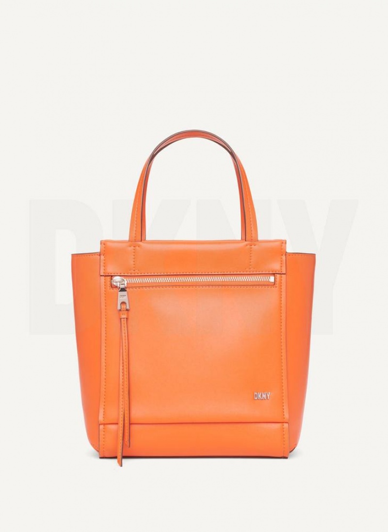Orange Women\'s DKNY Pax North-South Tote Bags | Australia-D0179
