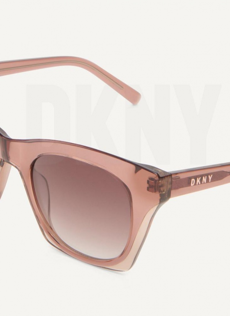 Pink Women's DKNY Cat Eye Sunglasses | Australia-D1590