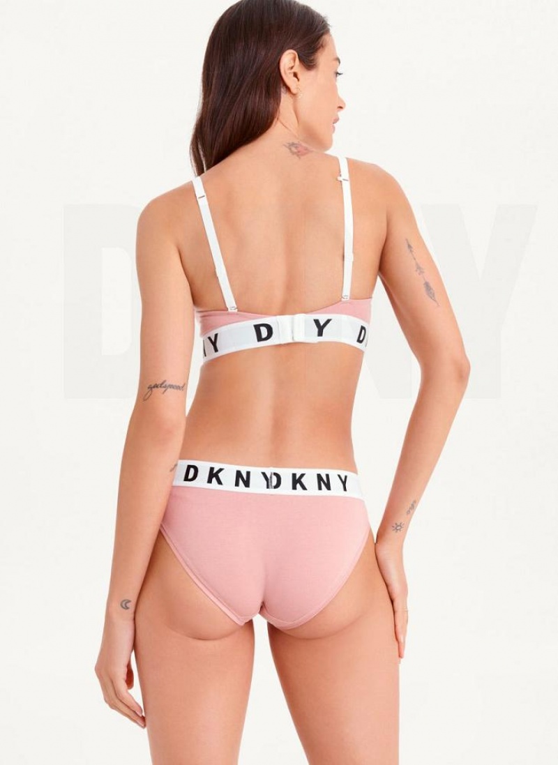 Pink Women's DKNY Cozy Boyfriend Bikini Panties | Australia-D0419