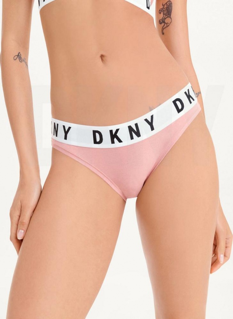 Pink Women\'s DKNY Cozy Boyfriend Bikini Panties | Australia-D0419