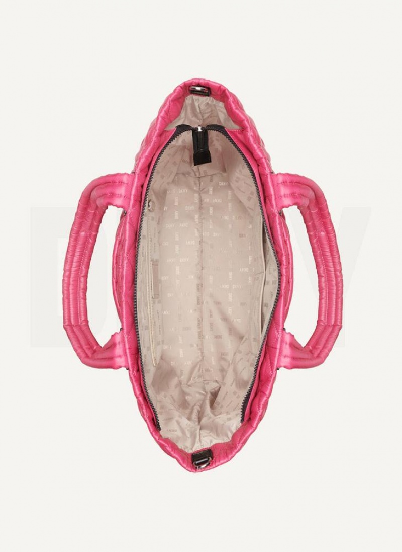 Pink Women's DKNY Maya Tote Bags | Australia-D1578