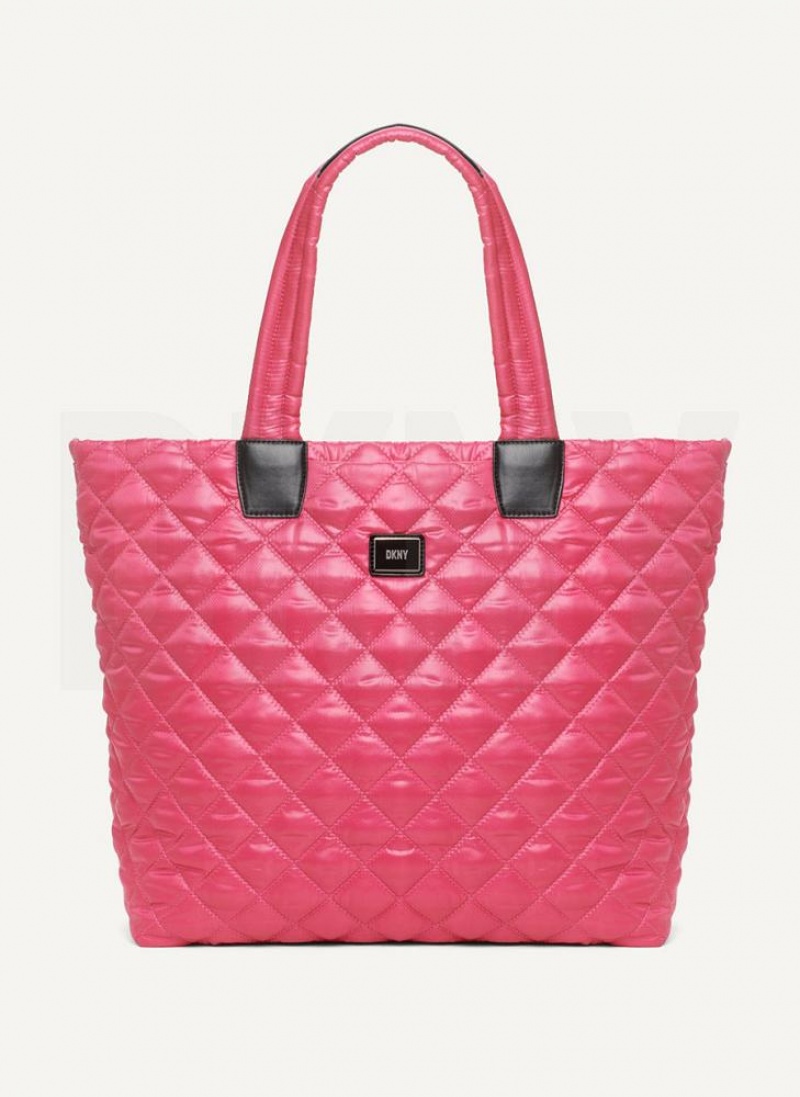 Pink Women\'s DKNY Maya Tote Bags | Australia-D1578