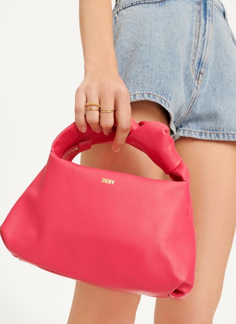 Pink Women's DKNY Mini Modernist Knot Tote Bags | Australia-D0500