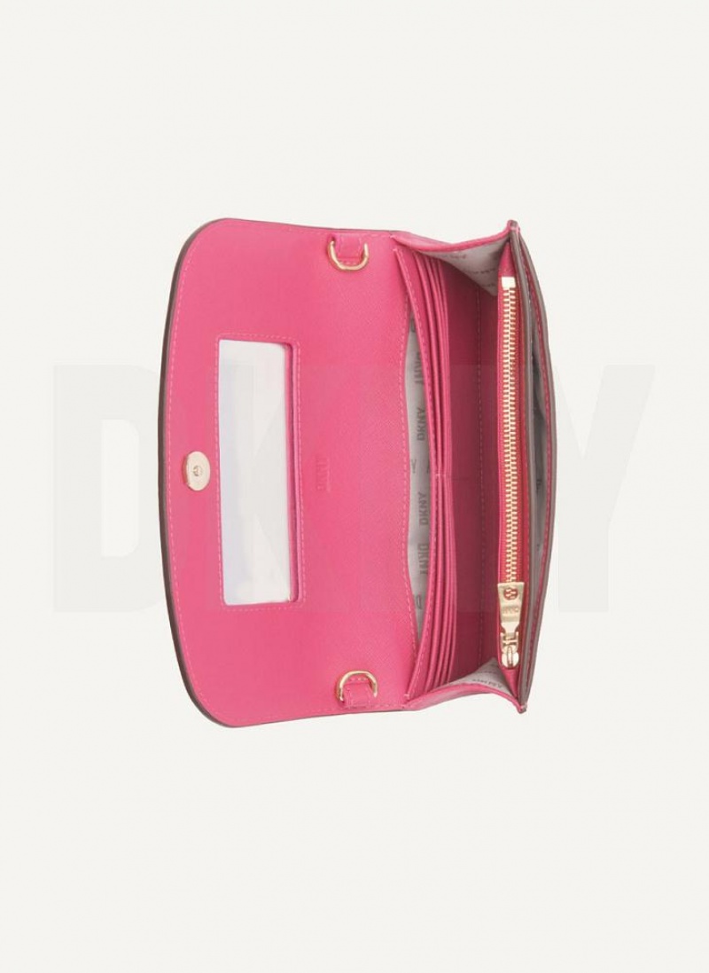 Pink Women's DKNY Sidney On A Chain Wallets | Australia-D0454