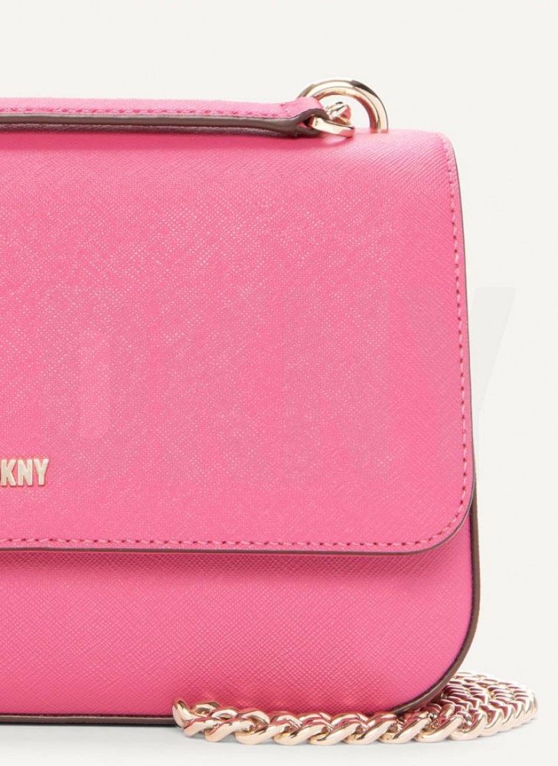Pink Women's DKNY Sina Flap Shoulder Bags | Australia-D0553